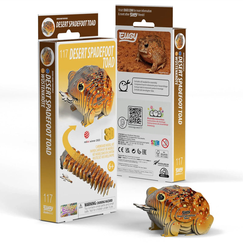 Desert Spadefoot Toad 3D Cardboard Model Kit Eugy - BIG FRENCHIES