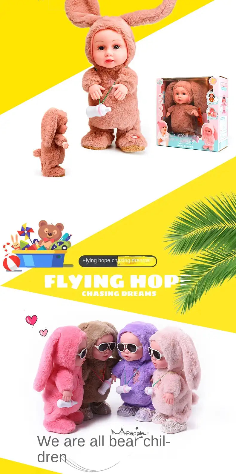 MEACAOFG Surprise Lol Reborn Baby Doll Children's Electric Plush Feeding Bottle Doll Can Sing Dance Walk Talk Learn Tongue Girl 120 Songs