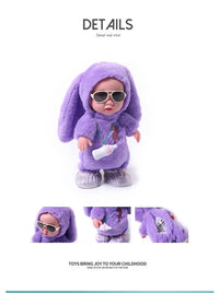 MEACAOFG Surprise Lol Reborn Baby Doll Children's Electric Plush Feeding Bottle Doll Can Sing Dance Walk Talk Learn Tongue Girl 120 Songs