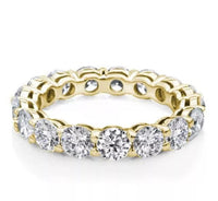 6CT TW Diamond Veneer Cubic Zirconia 14K Gold Eternity Ring. 635R38K
