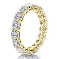 6CT TW Diamond Veneer Cubic Zirconia 14K Gold Eternity Ring. 635R38K