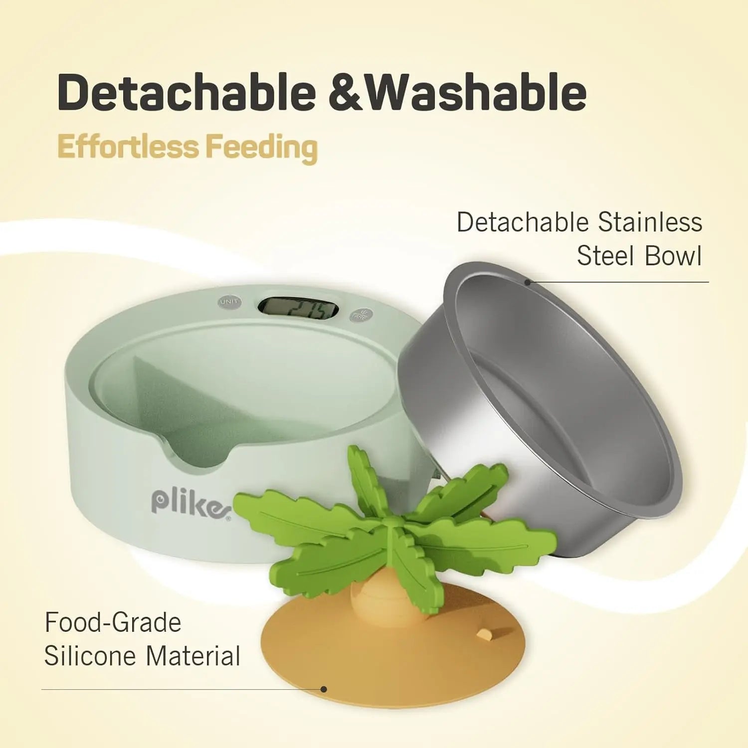 Digital Pet Food Bowl with Scale & Slow Feeder Insert – Cats & Dogs Portion Control - BIG FRENCHIES