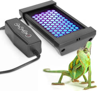 Dimmable LED Reptile UVB Lamp – 12W Long-Life Light w/ Timer & Cycles