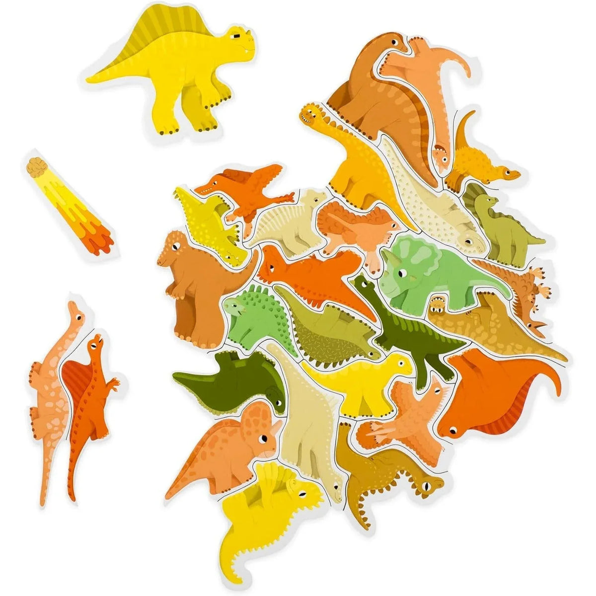 Dino Dash 50 Shaped Piece Cluster Jigsaw Puzzle Laurence King - BIG FRENCHIES