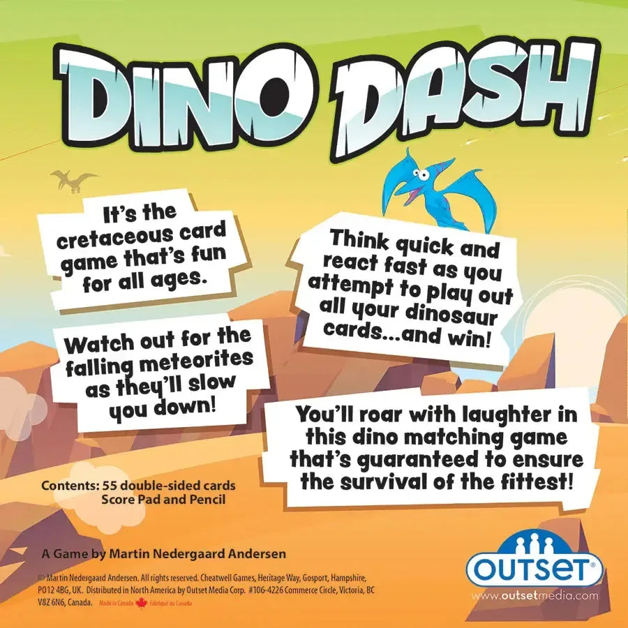 Dino Dash Card Game - Be Quick or Be Extinct - Outset - BIG FRENCHIES