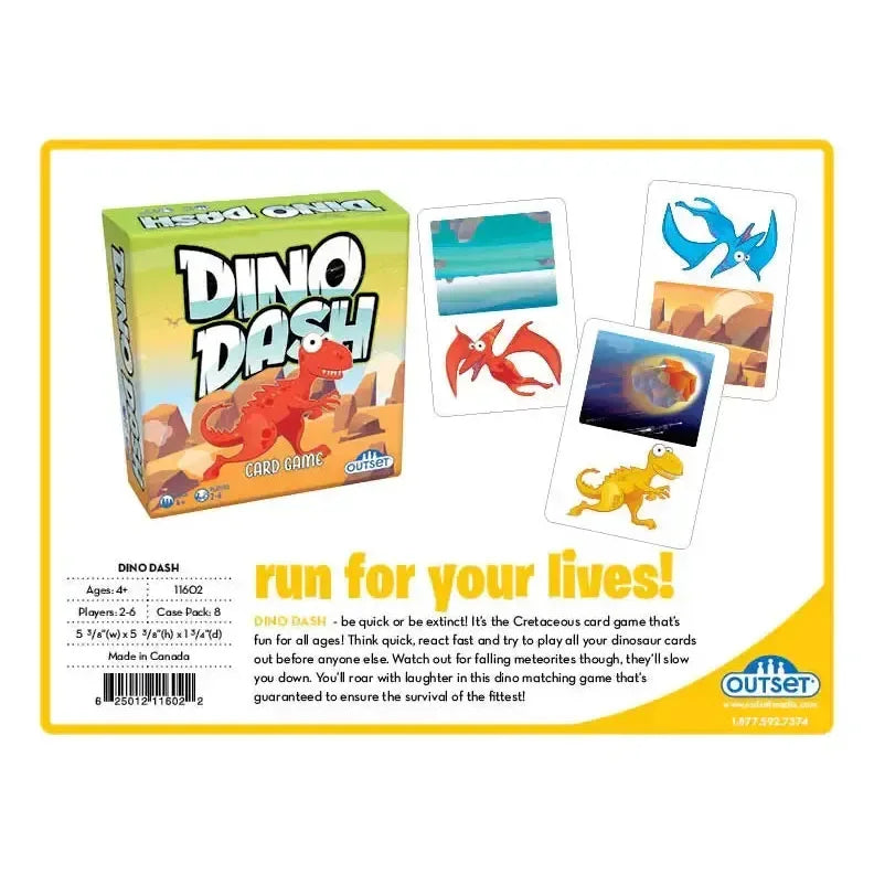 Dino Dash Card Game - Be Quick or Be Extinct - Outset - BIG FRENCHIES