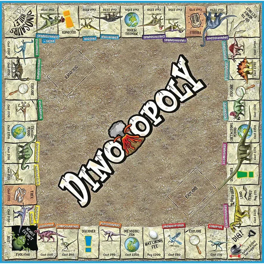Dino-Opoly Board Game Outset