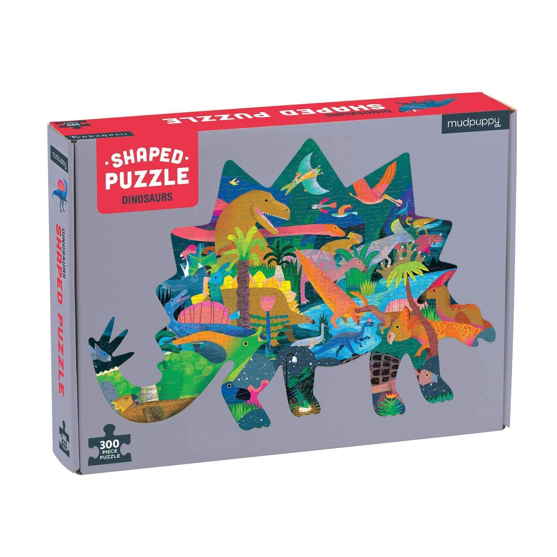 Dinosaurs 300 Piece Shaped Jigsaw Puzzle Mudpuppy - BIG FRENCHIES
