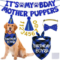 Dog Birthday Decorations Set Hat Bandana Bow Tie Banner Multi Size