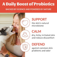 Dog Cat Probiotic Itch Relief Spray Natural Aloe Avocado Sensitive Skin