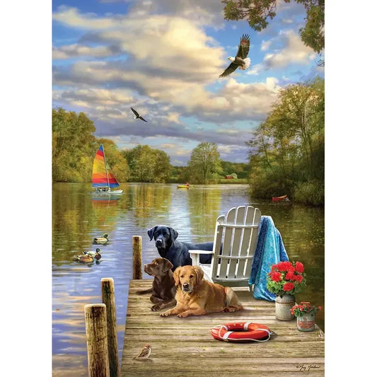 Dog Day Afternoon 1000 Piece Jigsaw Puzzle Cobble Hill - BIG FRENCHIES