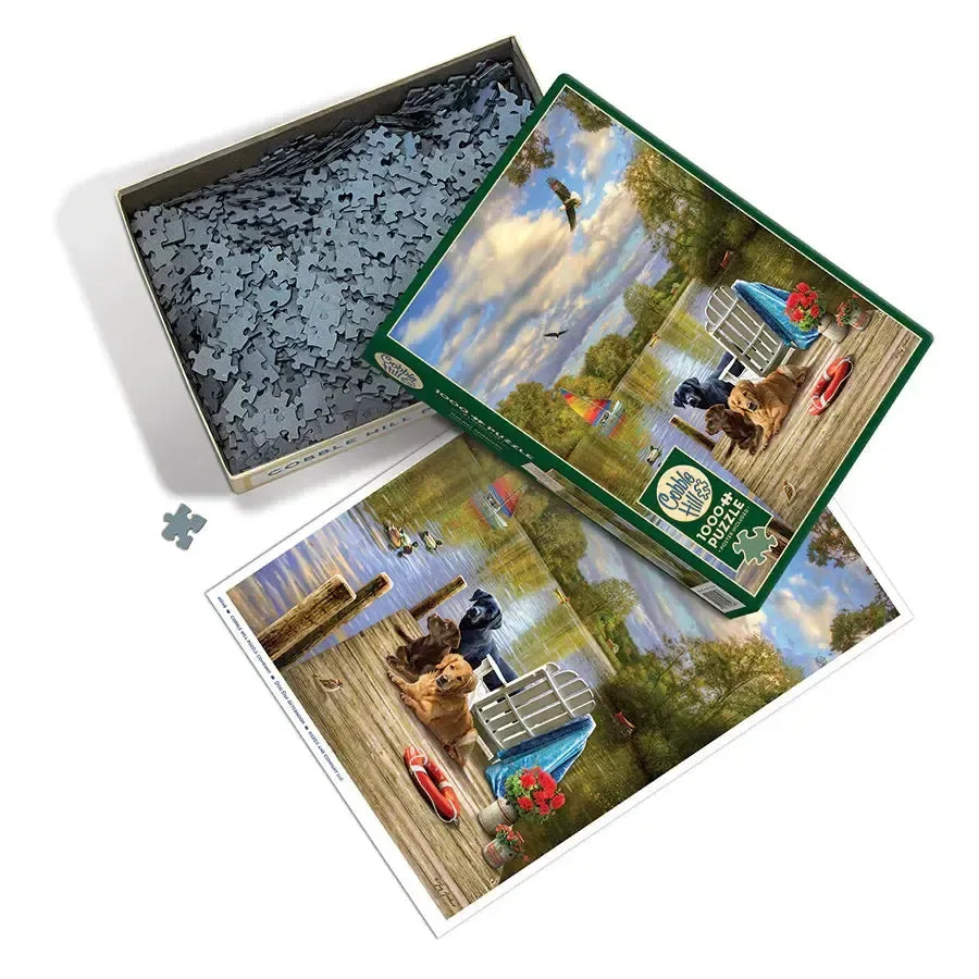 Dog Day Afternoon 1000 Piece Jigsaw Puzzle Cobble Hill - BIG FRENCHIES
