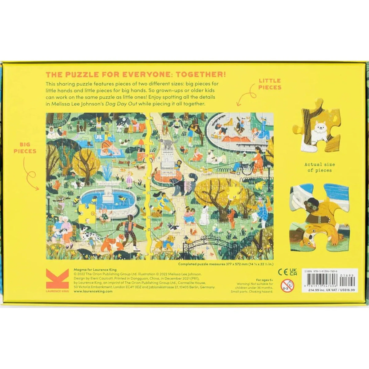 Dog Day Out 180 Piece Sharing Jigsaw Puzzle Laurence King - BIG FRENCHIES
