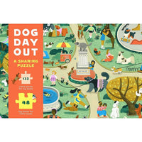 Dog Day Out 180 Piece Sharing Jigsaw Puzzle Laurence King - BIG FRENCHIES