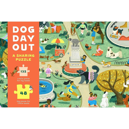 Dog Day Out 180 Piece Sharing Jigsaw Puzzle Laurence King - BIG FRENCHIES