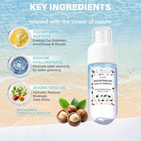 Dog Detangler & Dematting Spray Leave-In Conditioner 3.38oz Jojoba Oil 2 Scent