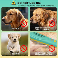Dog Flea Comb Stainless Steel Detangling Grooming Tool Long Hair Pets