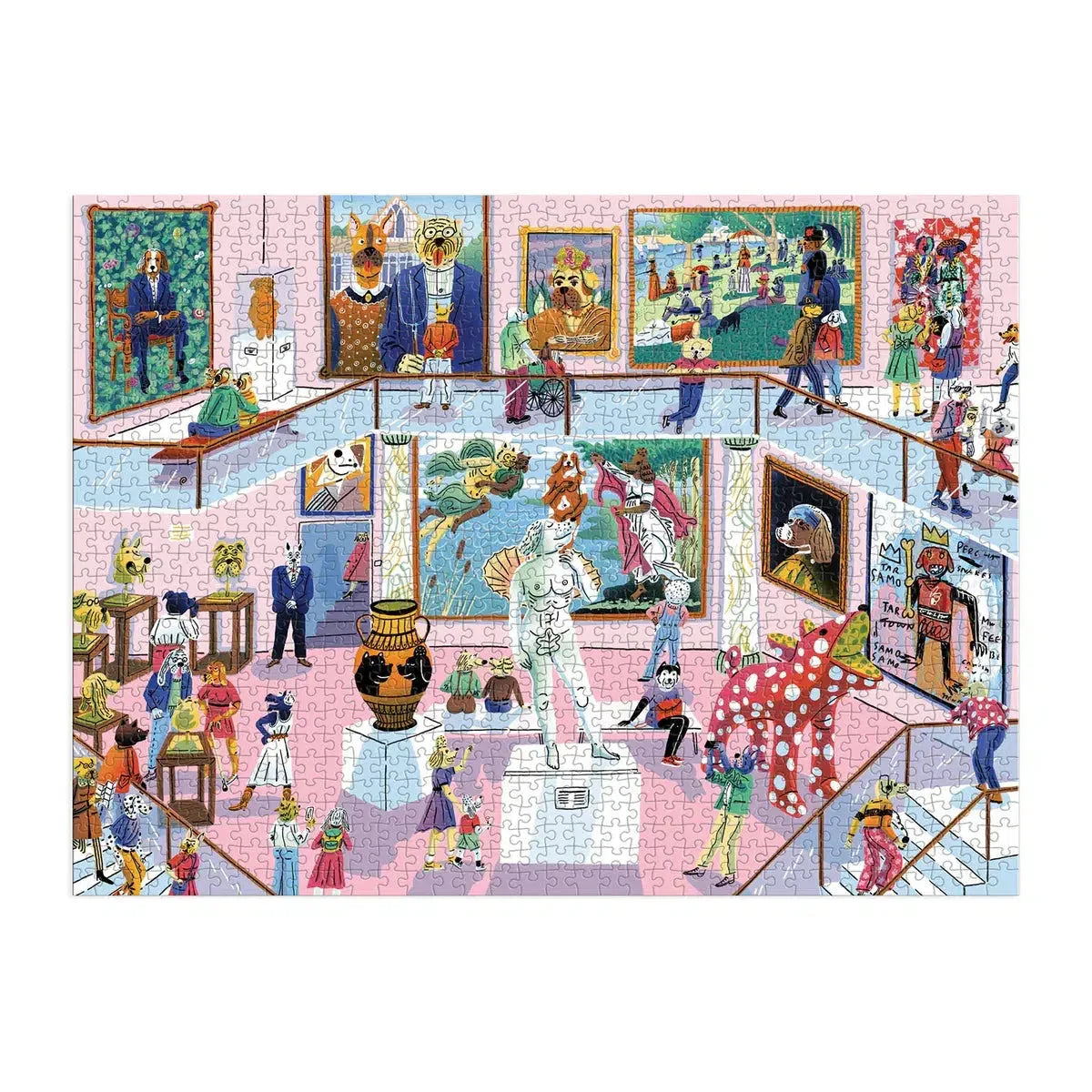 Dog Gallery 1000 Piece Jigsaw Puzzle Galison - BIG FRENCHIES
