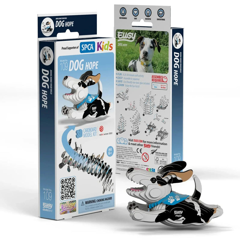 Dog Hope 3D Cardboard Model Kit Eugy - BIG FRENCHIES
