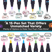 Dog Nail Polish Pens 15 Colors Quick Dry Pet Safe Cats Dogs