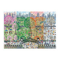 Dog Park in Four Seasons 250 Piece Wood Jigsaw Puzzle Galison