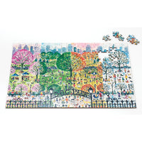Dog Park in Four Seasons 250 Piece Wood Jigsaw Puzzle Galison