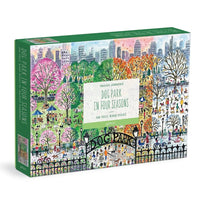 Dog Park in Four Seasons 250 Piece Wood Jigsaw Puzzle Galison