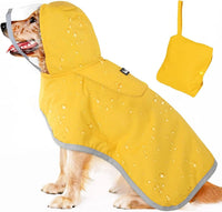 Dog Raincoat with Clear Hood Reflective Trim Adjustable XS–3XL in 3 colors