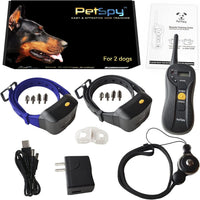 Dog Training Collar Remote Beep Vibration Shock Waterproof 1 or 2 Dogs