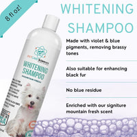 Dog Whitening Shampoo 8oz Tearless Natural Brightening White & Dark Coats