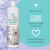 Dog Whitening Shampoo 8oz Tearless Natural Brightening White & Dark Coats