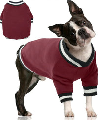 Dog Winter Fleece Pullover Sweater, Soft Warm Hoodie for Small to Medium Dogs
