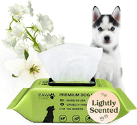 Dog Wipes Hypoallergenic Tear Stain Deodorizing Cat Pet 100 Count