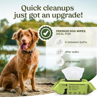 Dog Wipes Hypoallergenic Tear Stain Deodorizing Cat Pet 100 Count