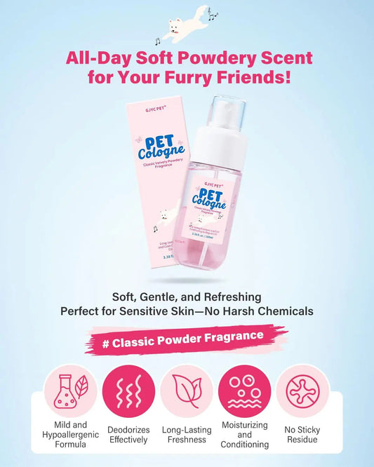Dog & Cat Cologne Spray Powder Scent Odor Control 3.38oz Travel Size