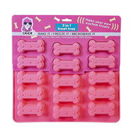 3-in-1 Dog Bone Silicone Treat Baking Tray for Healthy, Homemade Dog Treats and More - BIG FRENCHIES