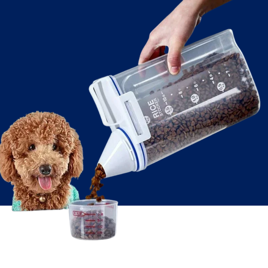 Dog & Cat Food Storage Container – 1.5kg/2kg with Measuring Cup - BIG FRENCHIES