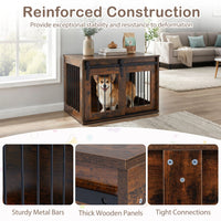 Dog Crate Furniture Heavy Duty Dog Kennel with Sliding Barn Door
