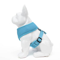EcoBark Sky Blue Dog Harness - Over-the-Head Soft Mesh Dog Vest Halter for Small to Medium Dogs and Puppies - BIG FRENCHIES