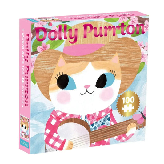 Dolly Purrton Music Cats 100 Piece Jigsaw Puzzle Mudpuppy - BIG FRENCHIES