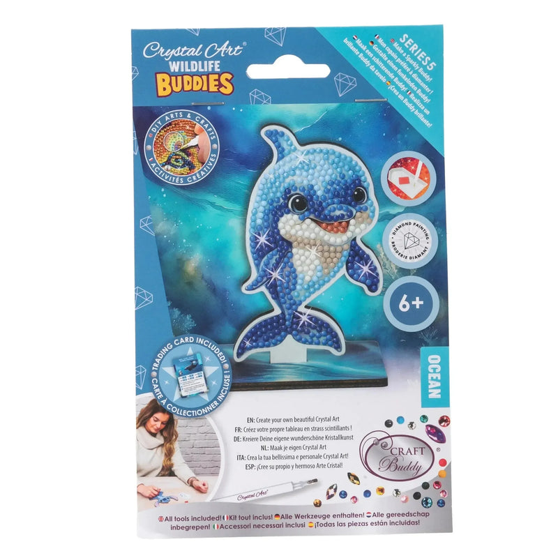 Dolphin "Ocean" Crystal Art Buddies Kit Craft Budd - BIG FRENCHIES