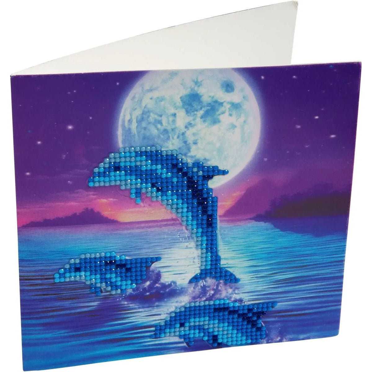 Dolphin Pod Crystal Art Card Kit Craft Buddy - BIG FRENCHIES