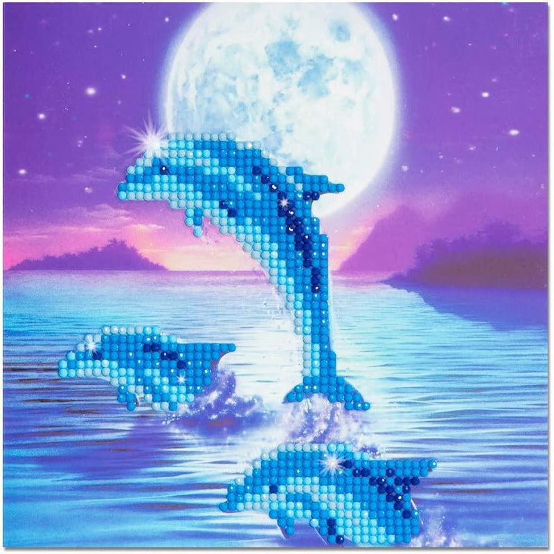 Dolphin Pod Crystal Art Card Kit Craft Buddy - BIG FRENCHIES