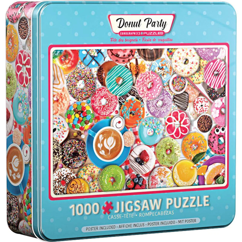 Donut Party 1000 Piece Jigsaw Puzzle in Tin Eurographics - BIG FRENCHIES