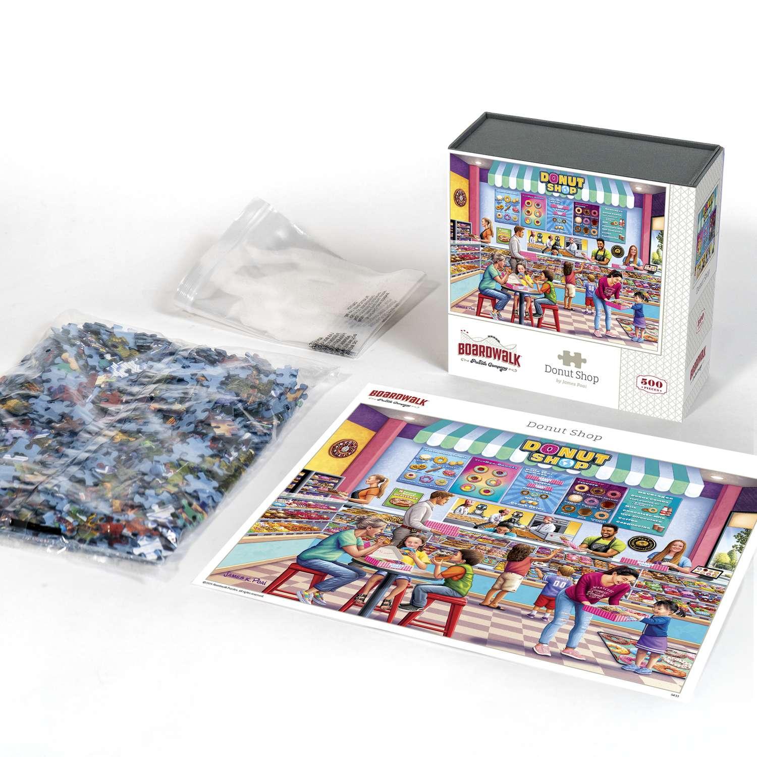 Donut Shop 500 Piece Jigsaw Puzzle Boardwalk - BIG FRENCHIES