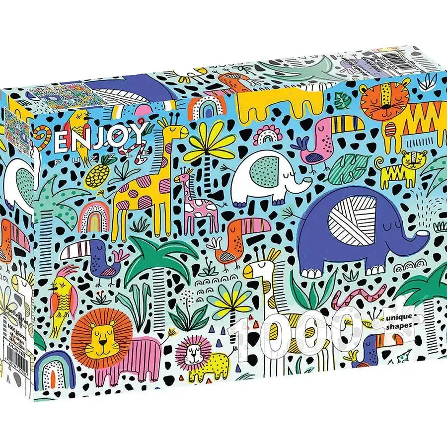 Doodle Safari 1000 Piece Jigsaw Puzzle Enjoy
