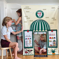 Café Doorway Storefront with Coffee making machine - BIG FRENCHIES