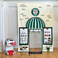 Café Doorway Storefront with Coffee making machine - BIG FRENCHIES