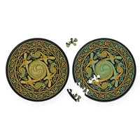 Double Dragon 88 Wood Piece Double-Sided Round Jigsaw Puzzle Curiosi - BIG FRENCHIES