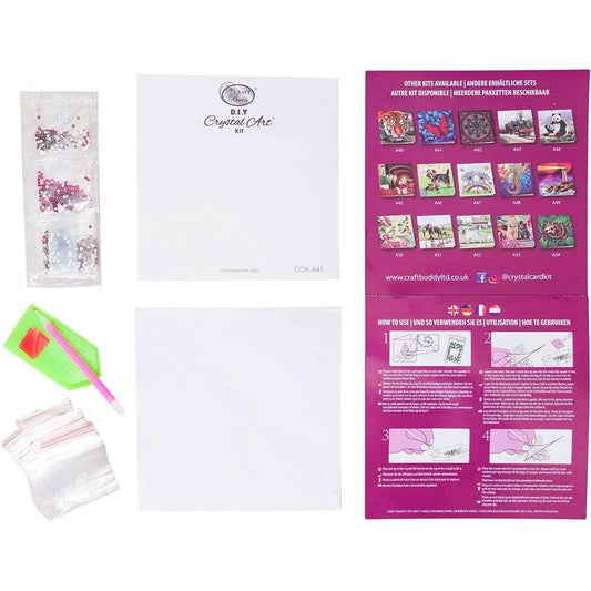 Dragon Fire Head Crystal Art Card Kit Craft Buddy - BIG FRENCHIES